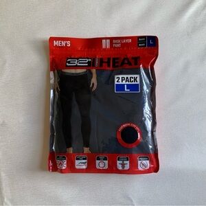 32 Degrees Men's Black Base Layer Pants 2 Pack